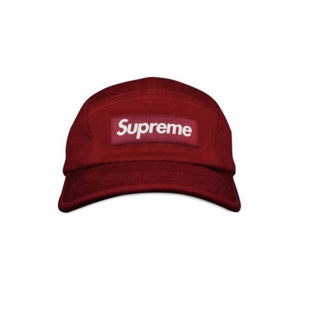 Supreme Wool Hat Cap Strap Back Mens One Size Red 5 Panel FW21H121
